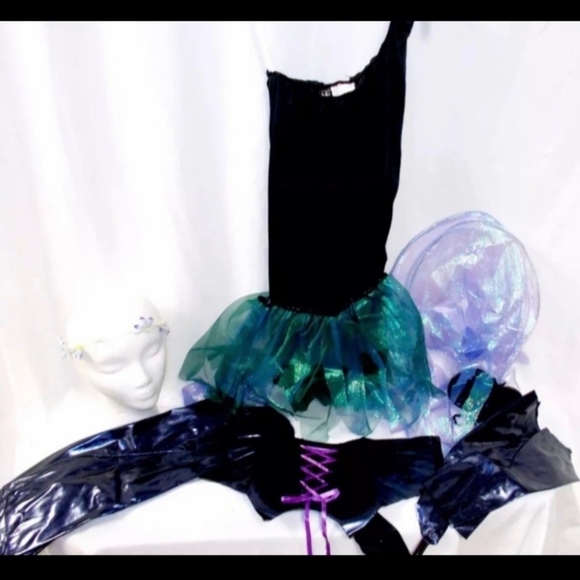 "MIDNIGHT FAIRY!" WOMENS DELUXE IRIDESCENT FAIRY COSTUME SIZE S/M NEW! - Picture 3 of 12